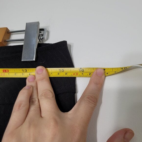 Vintage Liquid Women's 90s Black Flat Front Y2K Striped Flare Leg Pants Size 7 - Picture 6 of 8